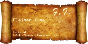 Fleiser Ilma névjegykártya